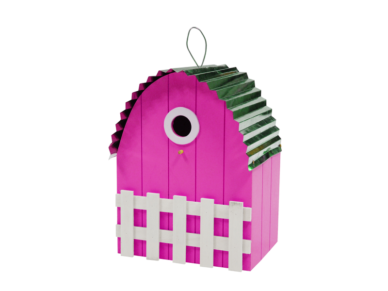 BIRDHOUSE CURVED ROOF PINK