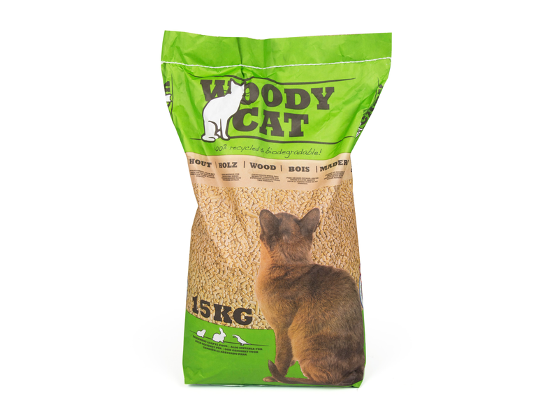 GRANULES LITIERE A CHATS WOODY CAT 15 KG