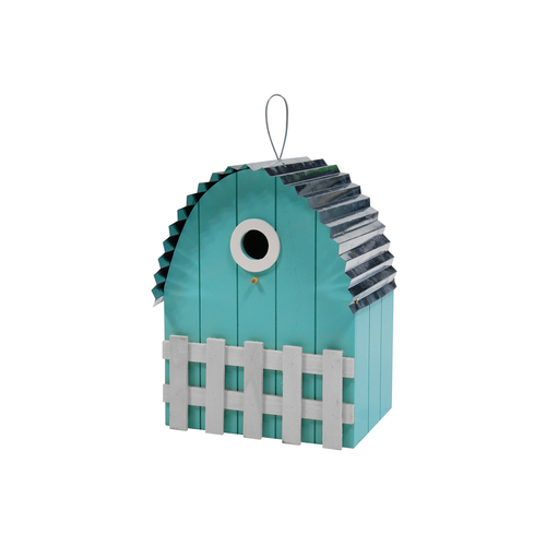 BIRDHOUSE CURVED ROOF LIGHT BLUE