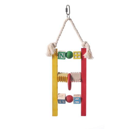 WOODEN ABACUS RATTLE TOY SMALL